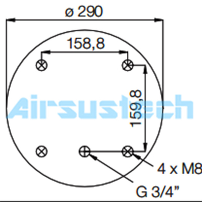7.5 Kg Phoenix Air Spring SP2B34R/SP 2 B 34 R Suspension Air Shock Installatie gemakkelijk met bouten